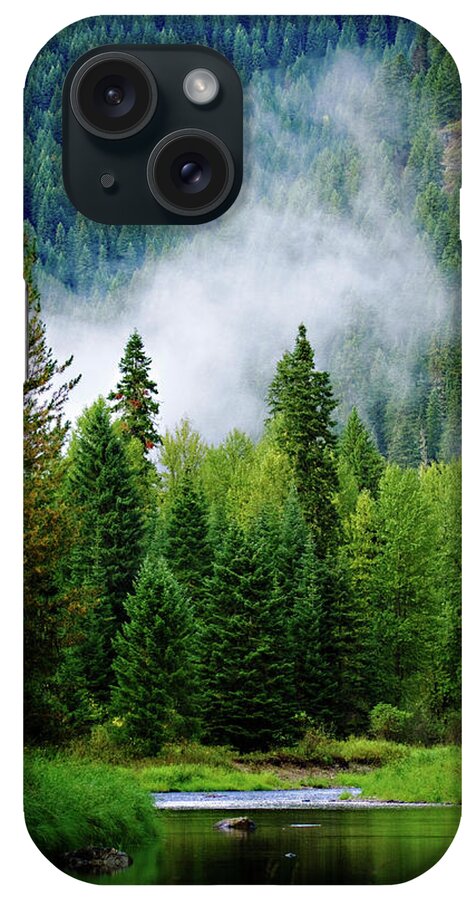 Green iPhone Case featuring the photograph A River Runs Through It by Joseph Noonan