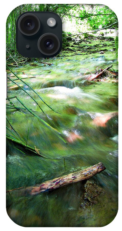 Flowing River iPhone Case featuring the photograph A River Runs Through by Lisa Chorny