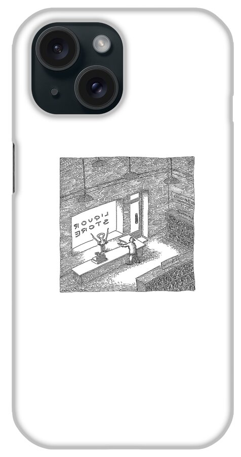 A Robber Holds Up A Liquor Store. The Clerk iPhone Case