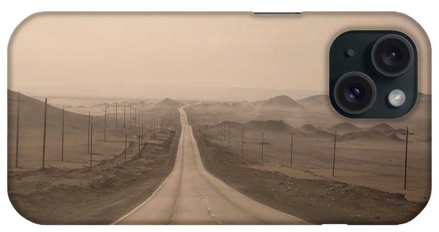 Tranquility iPhone Case featuring the photograph A Seemingly Endless Road, Peru by Rosemary Calvert