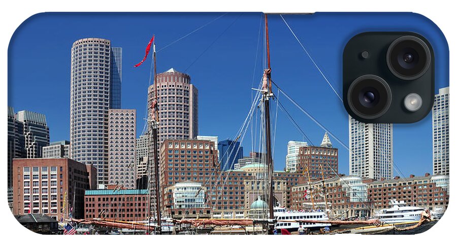 New England's Best iPhone Case featuring the photograph A Ship in Boston Harbor by Mitchell Grosky