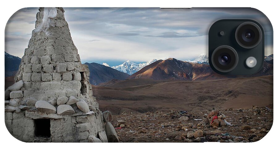 Chinese Culture iPhone Case featuring the photograph A Stone Conical Structure On A Barren by Alex Adams / Design Pics