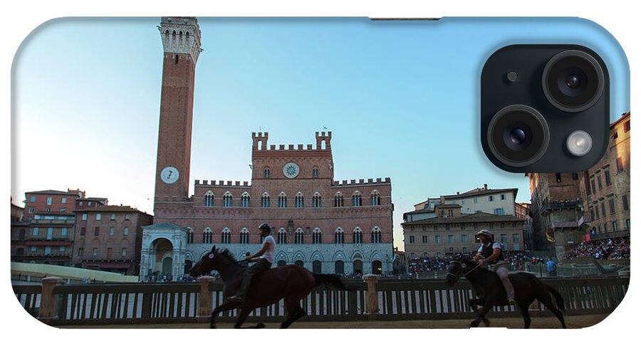 Horse iPhone Case featuring the photograph A Trial Run Of The Famous Palio Di Siena by Tu Xa Ha Noi