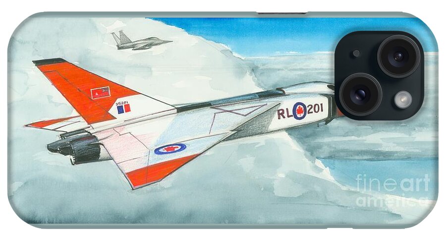 Avro Arrow iPhone Case featuring the painting A Vision Lost by Michael Swanson