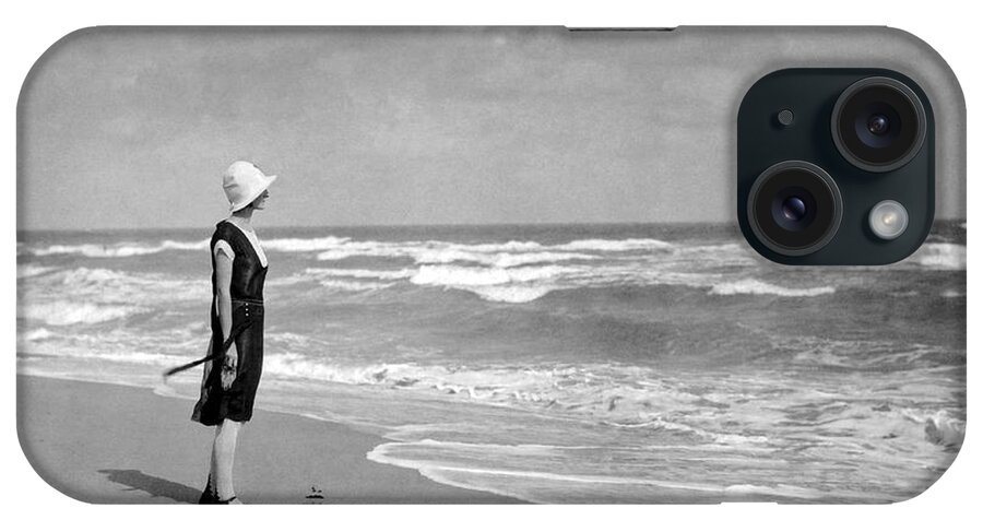 1925 iPhone Case featuring the photograph A Winter Day At Miami Beach by Underwood Archives