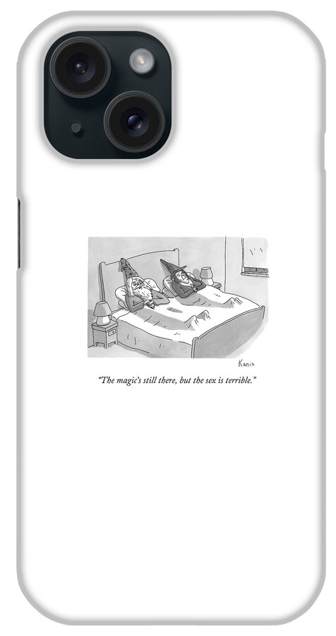 A Wizard And A Witch Lay In Bed Together iPhone Case