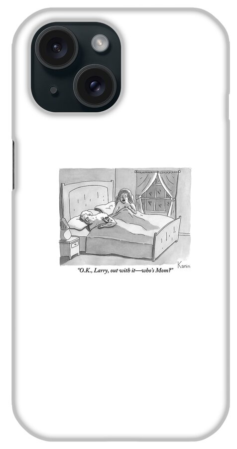 A Woman Looks Angrily At Her Partner In Bed Who iPhone Case
