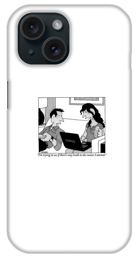 A Woman On A Laptop Is Seen Sitting And Speaking iPhone Case
