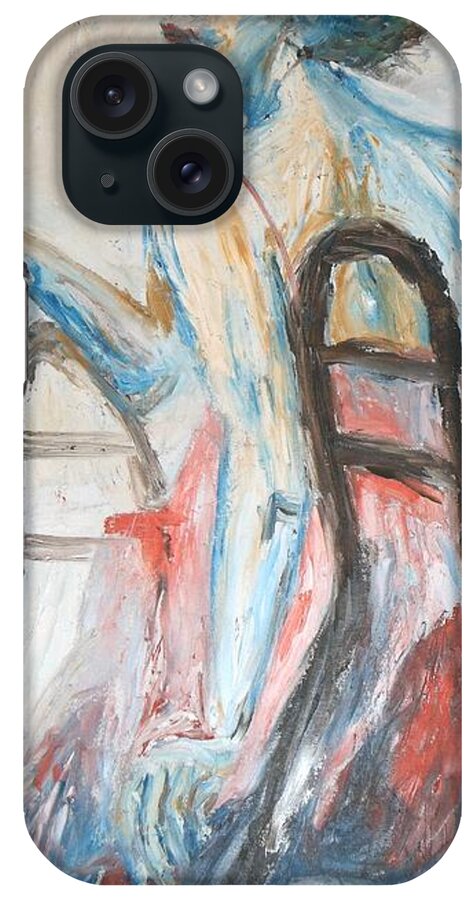 A Woman's Fate iPhone Case featuring the painting A Woman's Fate by Esther Newman-Cohen