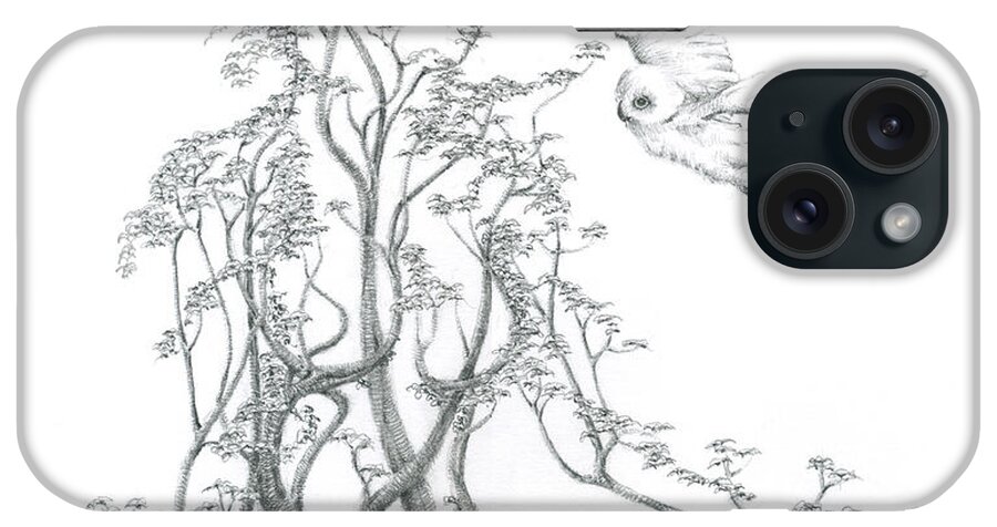Tree Dancer iPhone Case featuring the drawing A Word to the Wise by Mark Johnson