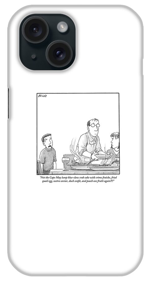 A Young Boy Complains About What's For Dinner iPhone Case