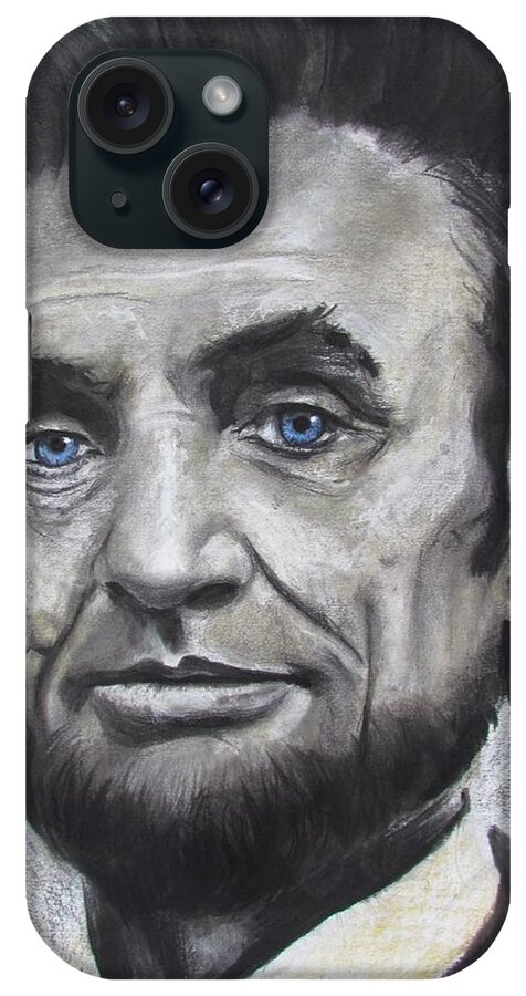 Abraham Lincoln iPhone Case featuring the drawing Abraham Lincoln by Eric Dee