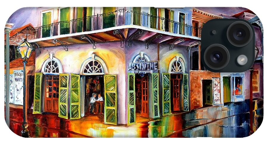New Orleans iPhone Case featuring the painting Absinthe House New Orleans by Diane Millsap