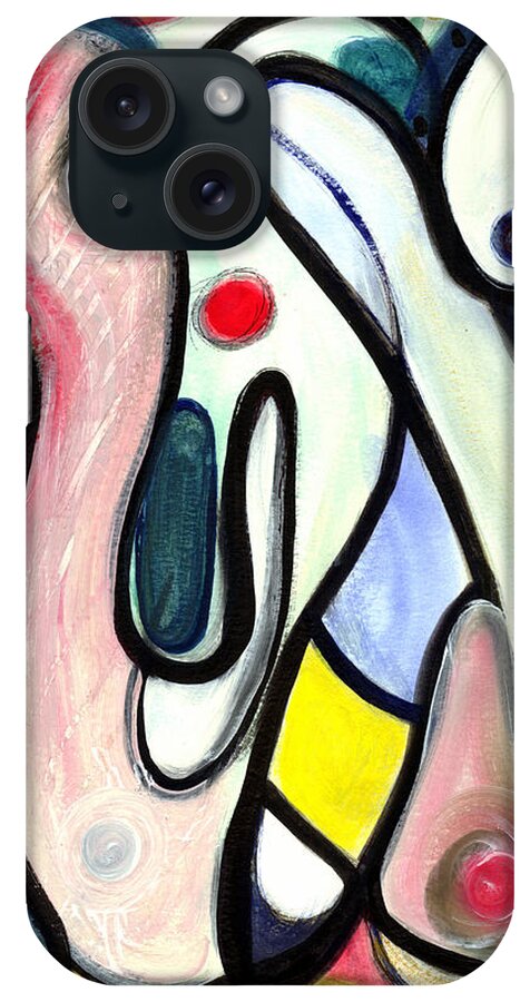 Abstract Art iPhone Case featuring the painting Abstract Mystery by Stephen Lucas