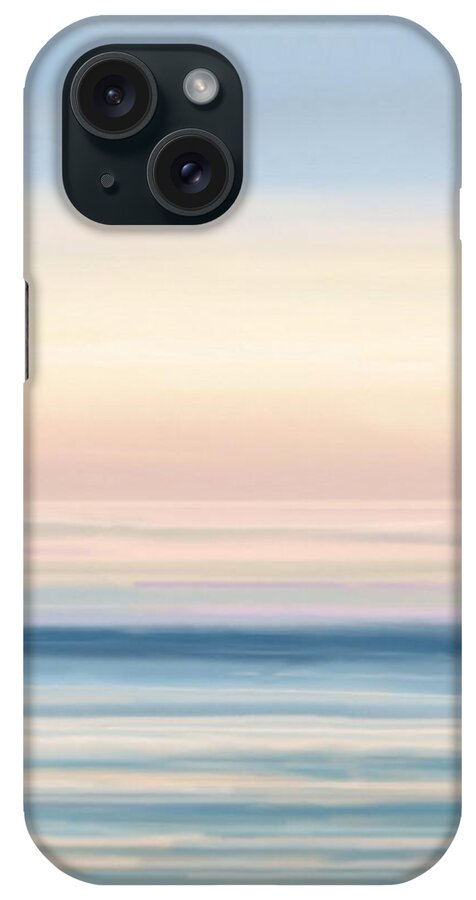 Abstract iPhone Case featuring the painting Abstract Pink Sunset Panel One by Stephen Jorgensen