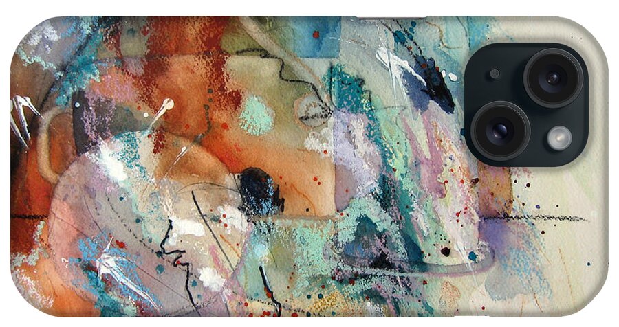 Abstract iPhone Case featuring the painting Abstract Still Life II by Vicki Brevell