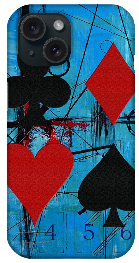 Cards iPhone Case featuring the painting Abstract Tarot Art 012 by Corporate Art Task Force