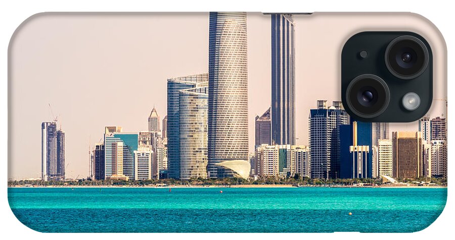 Emirates iPhone Case featuring the photograph Abu Dhabi Skyline - United Arab Emirates by Luciano Mortula