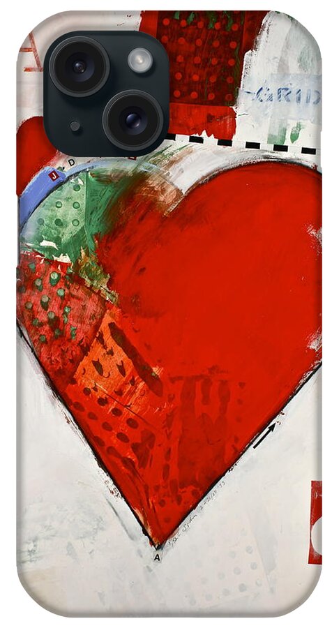 Acrylic iPhone Case featuring the painting Ace of Hearts 8-52 by Cliff Spohn
