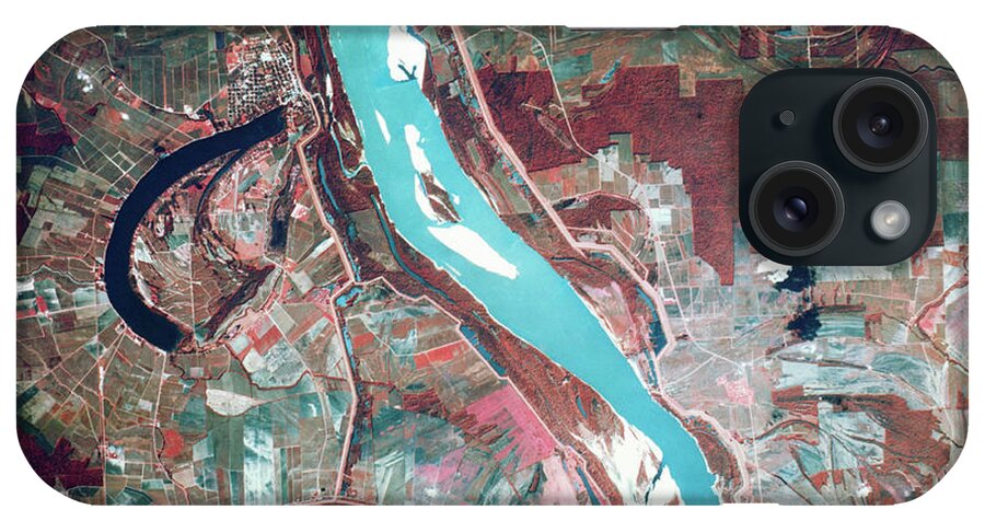 River Mississippi iPhone Case featuring the photograph Aerial Infrared Photo Of Bends In Mississippi by Nasa/science Photo Library