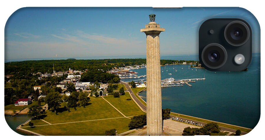 Aerial iPhone Case featuring the photograph Aerial Perry's Monument by Kevin Cable