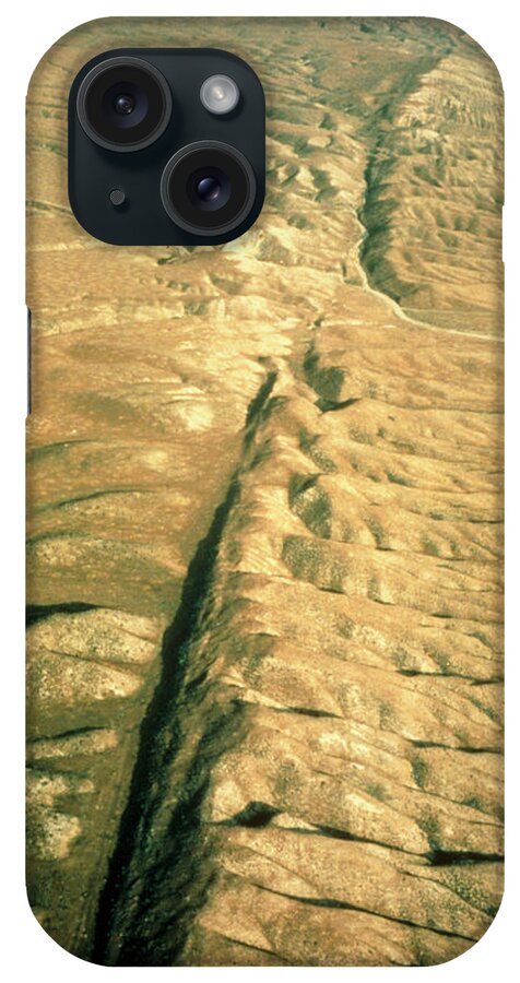 San Andreas Fault iPhone Case featuring the photograph Aerial Photo Of The San Andreas Fault by Us Geological Survey/science Photo Library