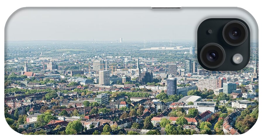 Forecasting iPhone Case featuring the photograph Aerial View Of City by Johner Images - Laurell, Philip
