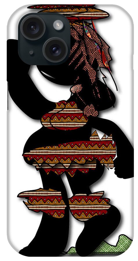 African Dancer iPhone Case featuring the digital art African Dancer 7 by Marvin Blaine