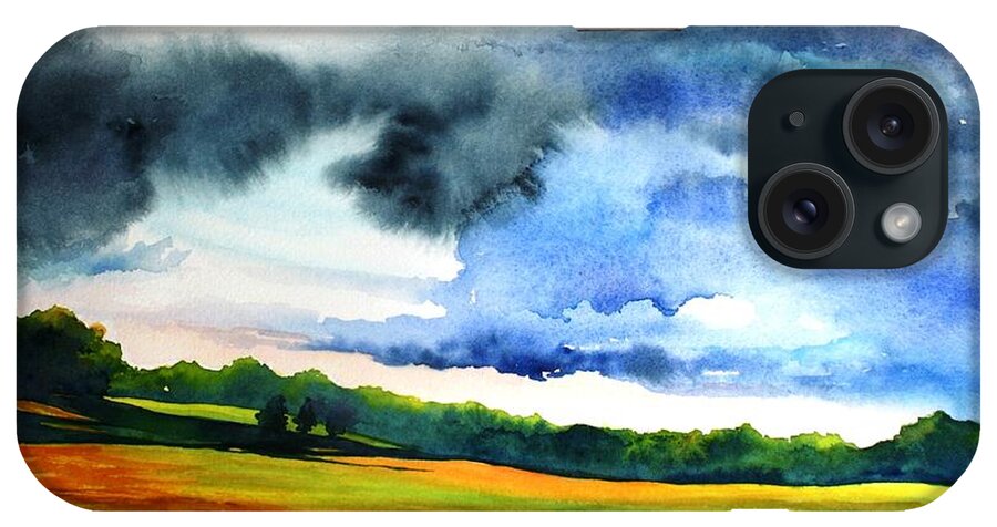 Storm iPhone Case featuring the painting After the Rain by Brenda Beck Fisher