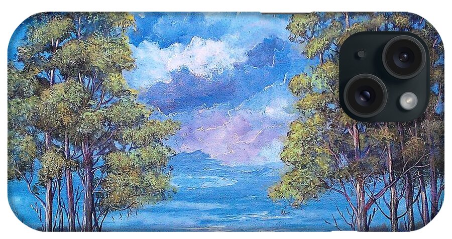 Landscape iPhone Case featuring the painting After the Rain by Suzanne Theis