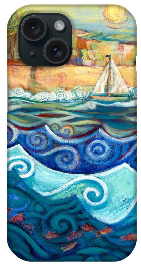 Jen Norton iPhone Case featuring the painting Afternoon Sail by Jen Norton