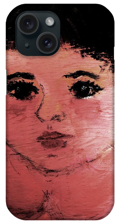 Children Portrait iPhone Case featuring the painting Alexandra by Evelina Popilian