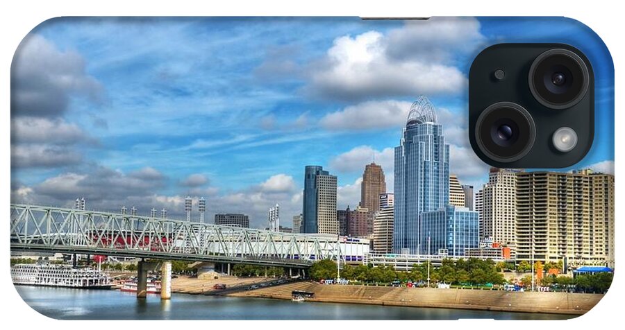 Cincinnati iPhone Case featuring the photograph All American City 3 by Mel Steinhauer