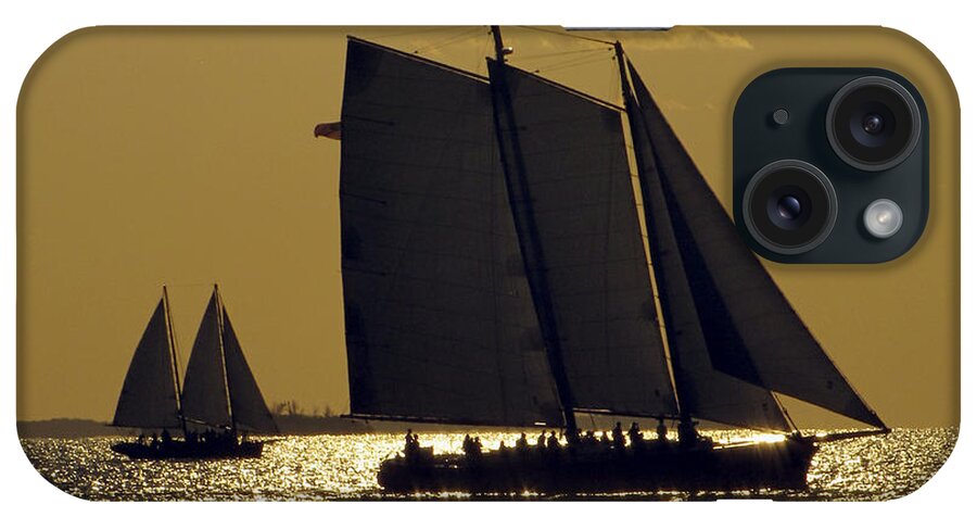 Sea iPhone Case featuring the photograph All Sails Sunset in Key West by Bob Slitzan