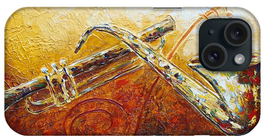 Music iPhone Case featuring the painting All That Jazz by Phyllis Howard