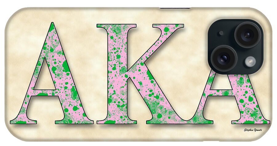 Alpha Kappa Alpha iPhone Case featuring the digital art Alpha Kappa Alpha - Parchment by Stephen Younts