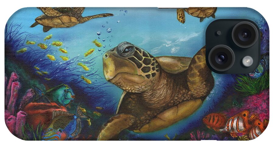 Sealife iPhone Case featuring the painting Alternate Universe by Kathleen Kelly Thompson