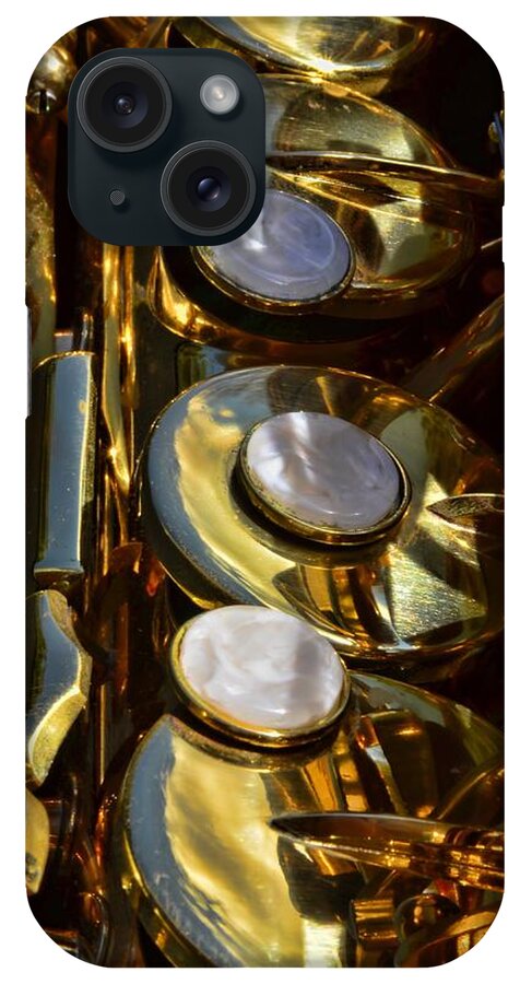 Instrument iPhone Case featuring the photograph Alto Sax Reflections by Ken Smith