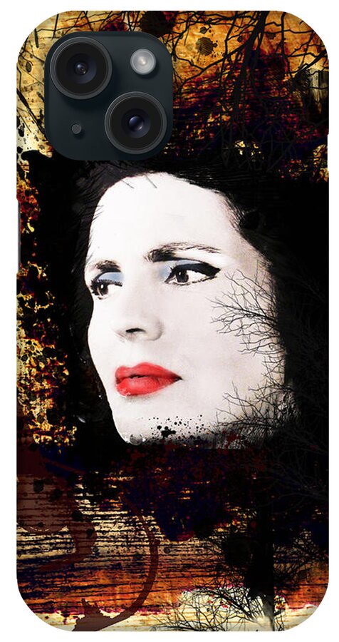 Digital Art iPhone Case featuring the photograph Amalia Rodrigues by Isabel Salvador