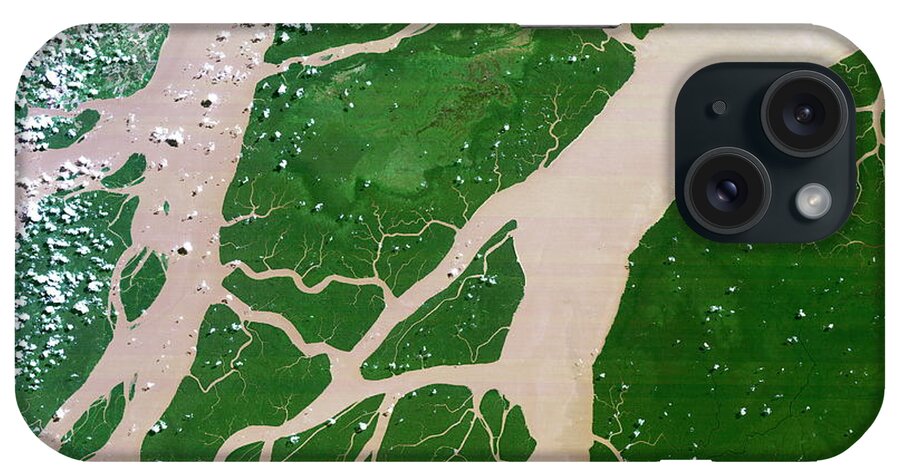 River Amazon iPhone Case featuring the photograph Amazon Delta by Planetobserver