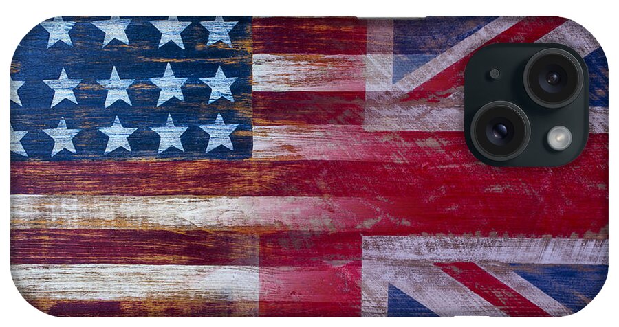 American iPhone Case featuring the photograph American British Flag by Garry Gay