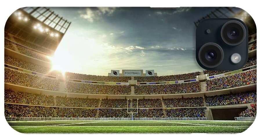 Empty iPhone Case featuring the photograph American Football Stadium by Dmytro Aksonov