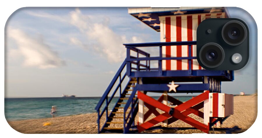 Miami Beach iPhone Case featuring the photograph American Life Guard by Matthew Pace