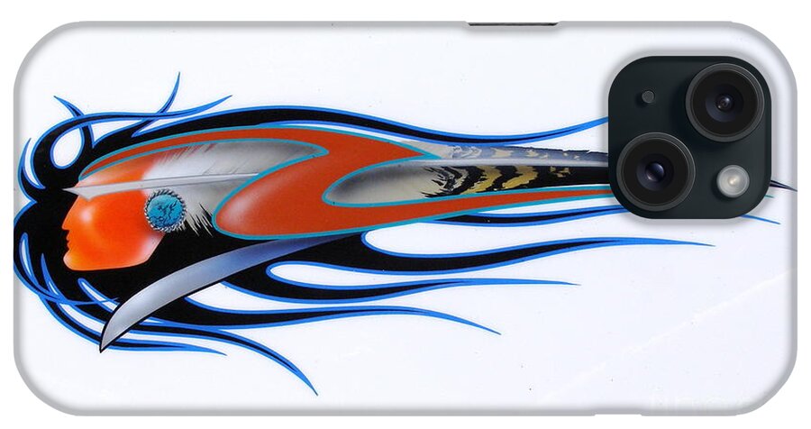 American Indian iPhone Case featuring the painting American Sprit by Alan Johnson