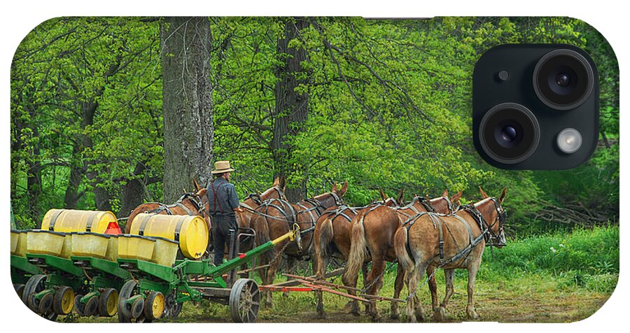 Amish iPhone Case featuring the photograph Six Mule Team by Dyle  Warren