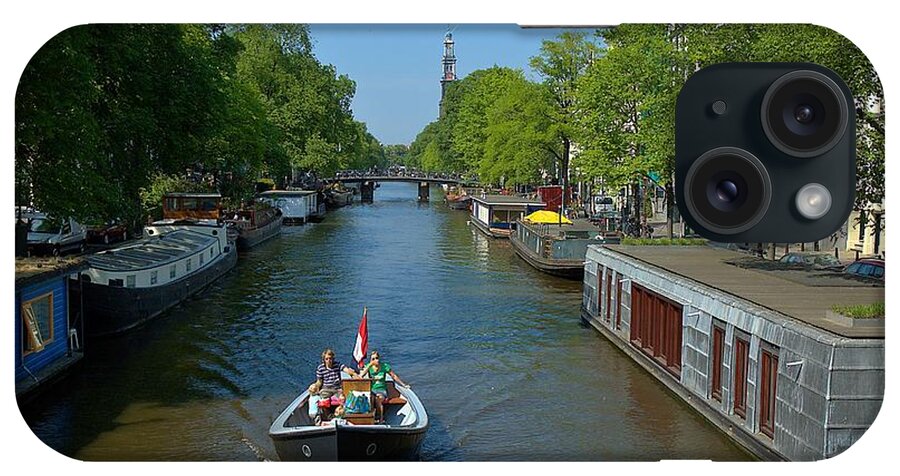 Amsterdam iPhone Case featuring the photograph Amsterdam Canal Scene by Steven Richman