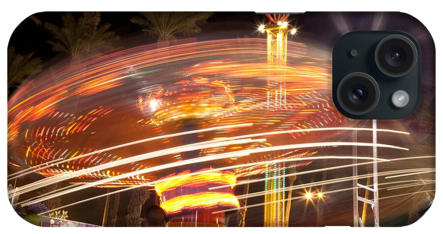 Long Shutter Speed iPhone Case featuring the photograph Amusement Park Ride Swirls by Matthew Bamberg