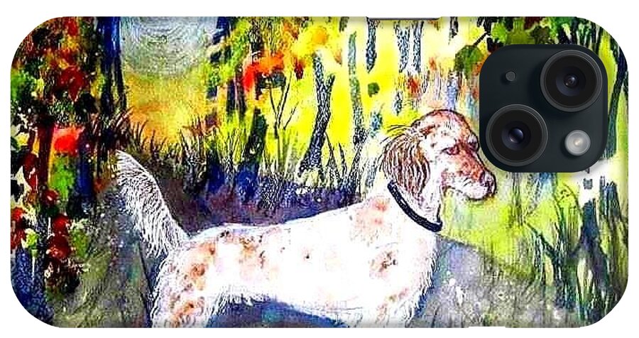 Setter Dog iPhone Case featuring the painting Amy Two by Esther Woods