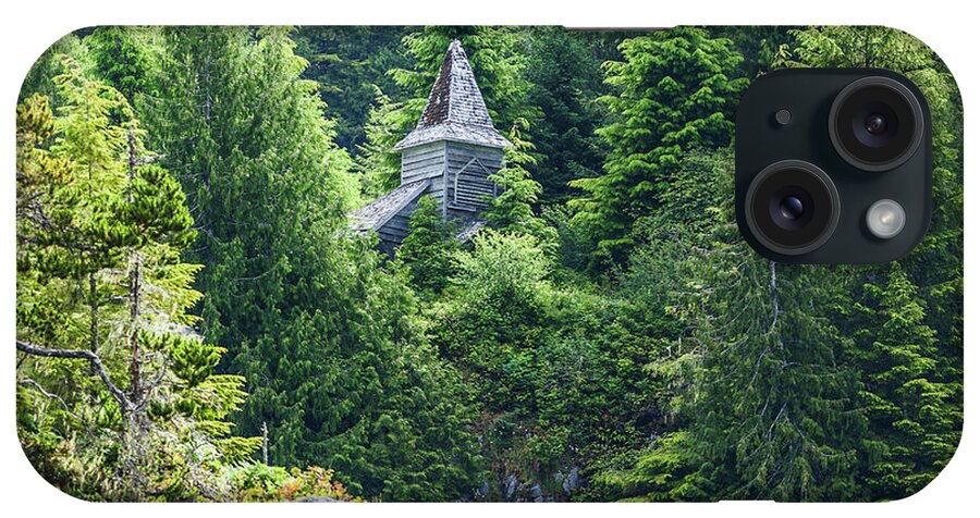 Vancouver Island iPhone Case featuring the photograph An Abandoned Wood Church Surrounded By by Debra Brash / Design Pics