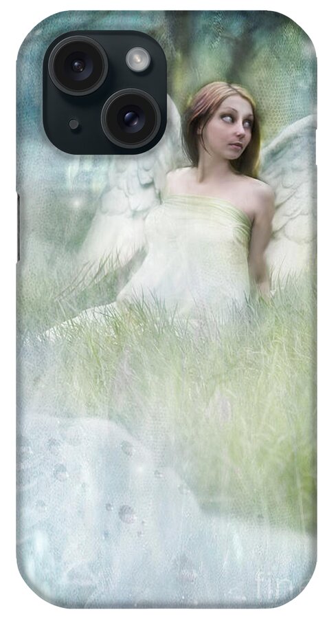 Angel iPhone Case featuring the photograph An Angel in my orchard by Ang El